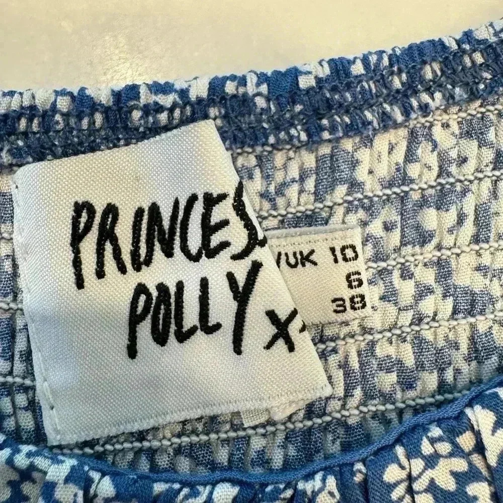 Princess Polly 2-piece set. Mini ruffle skirt short sleeve crop top size 6 - Picture 4 of 12